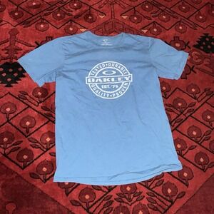 Oakley Men's T Shirt Blue Short Sleeve Size Medium